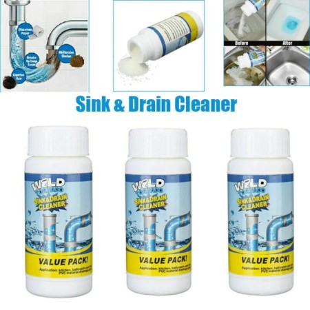 (3 PCS) Powerful sink and drain cleaner (ডেলিভারি চার্জ সম্পূর্ণ ফ্রি)